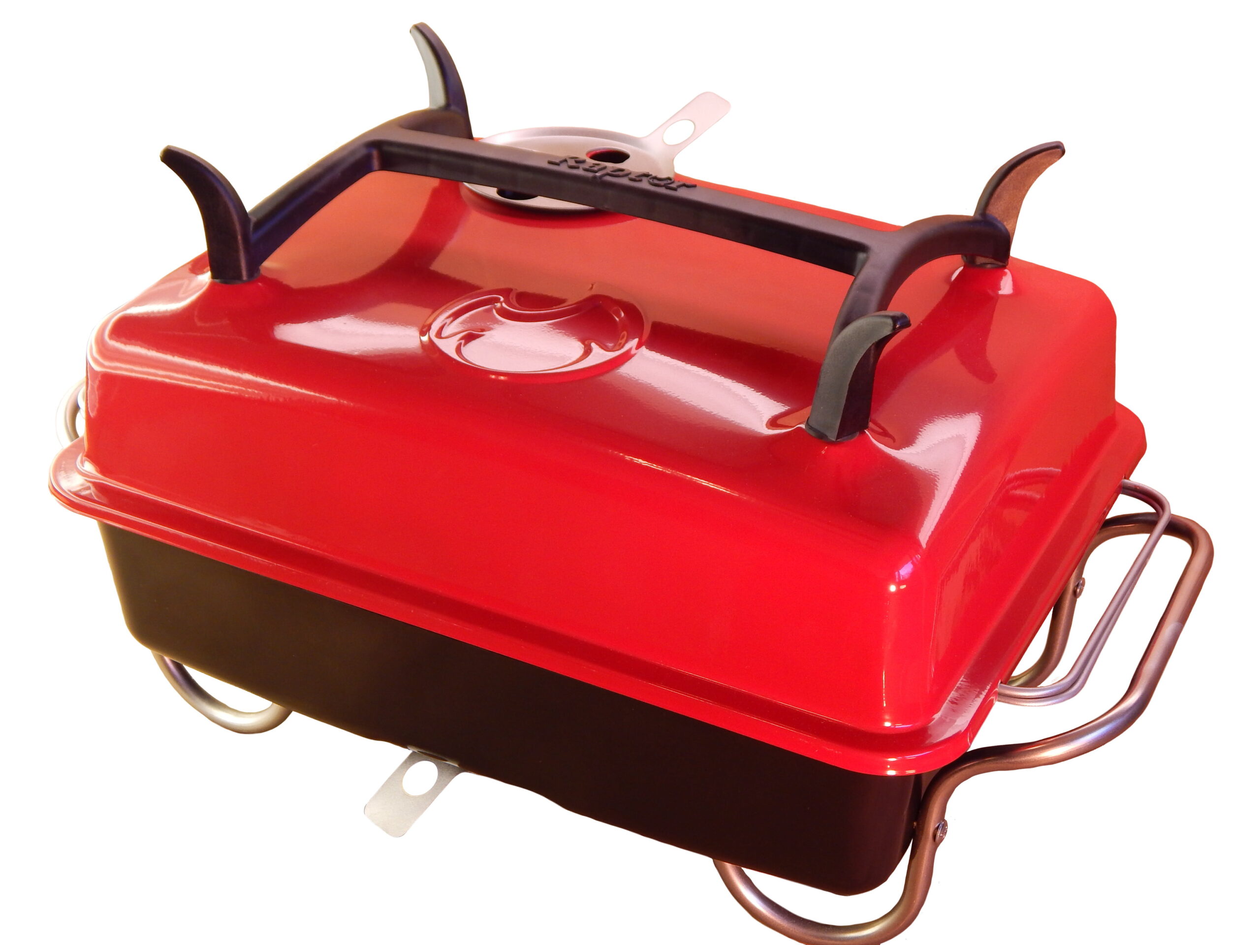 Raptor Grilling - Optimized Portable Charcoal Barbecue Grill for Camping. Tailgating & Travel – RED