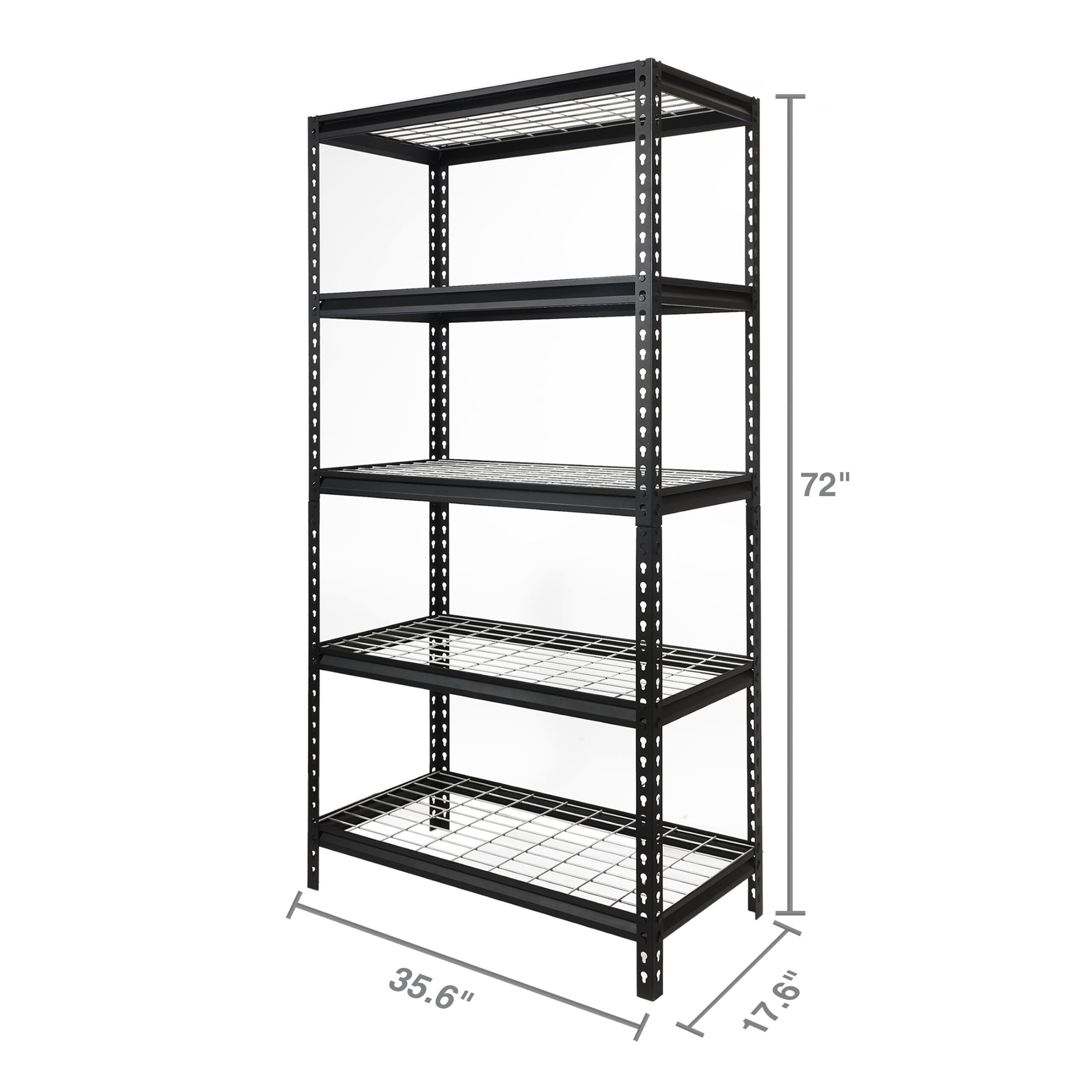 WORKPRO 36″ W x 18″ D x 72″ H 5-Tier Freestanding Shelf. Storage Rack