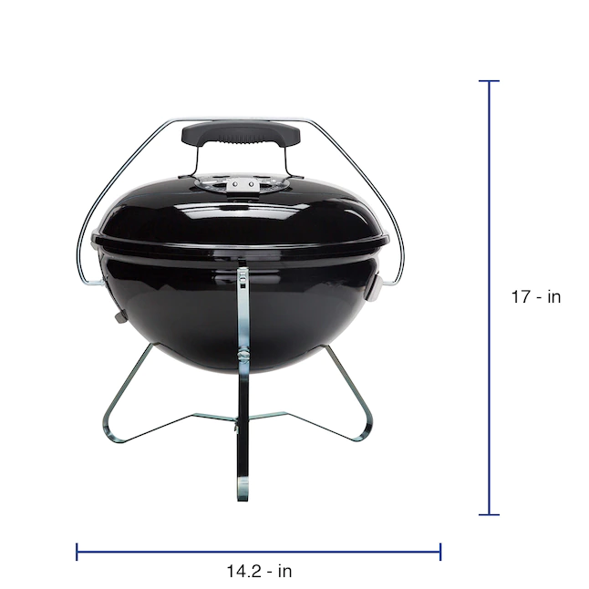 Weber  Smokey Joe Premium 14-in W Black Kettle Charcoal Grill