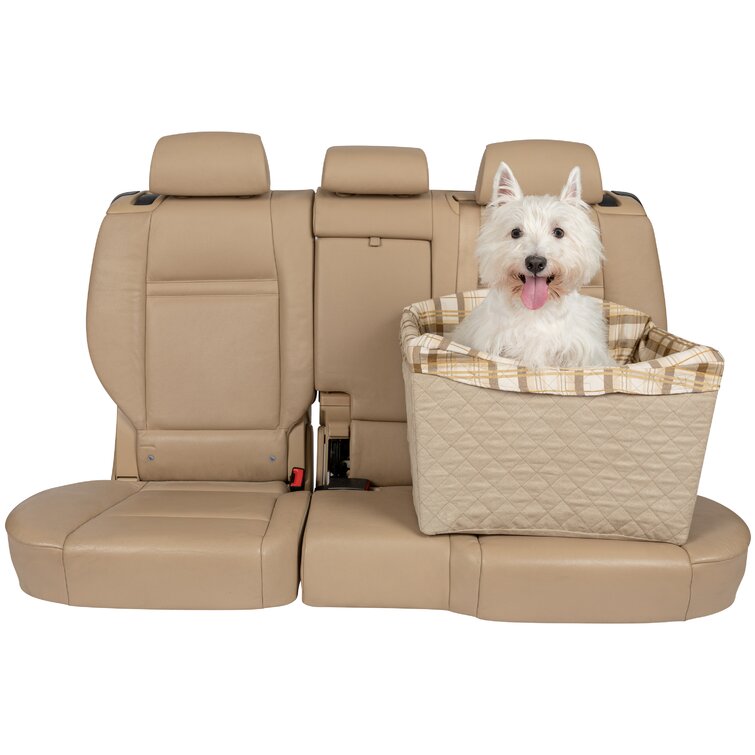 Happy Ride Quilted Dog Safety Seat 25 lb Tan Pet Carrier