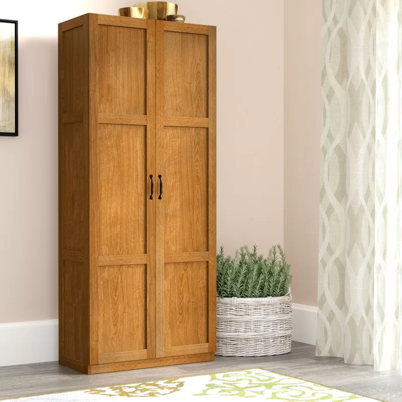 Lark Manor Elborough Manufactured Wood Armoire  Highland Oak