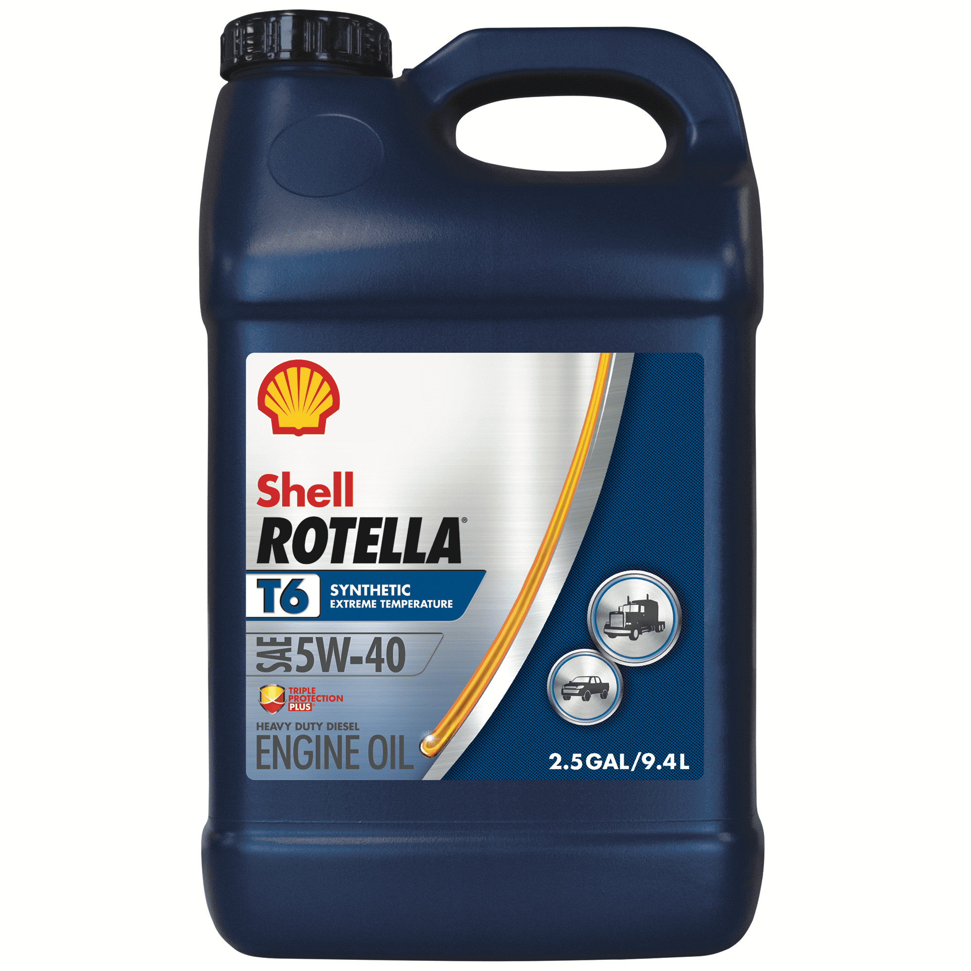 Shell Rotella T6 Full Synthetic 5W-40 Diesel Engine Oil. 2.5 Gallon