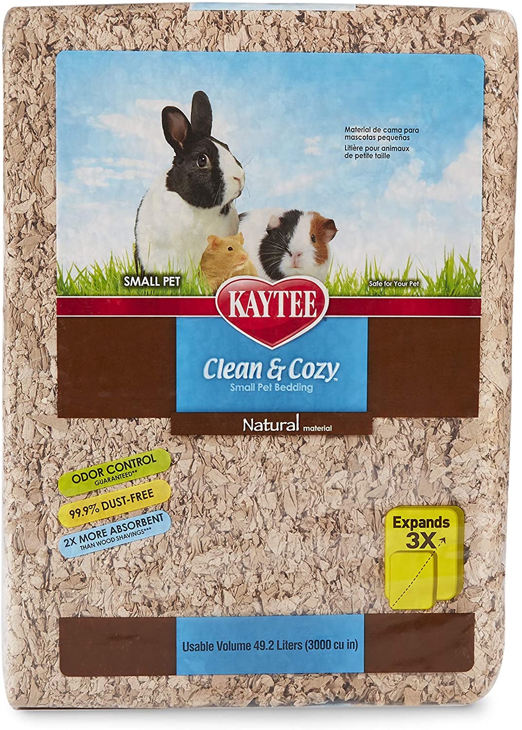 Kaytee Clean & Cozy Natural Small Animal Pet Bedding. 49.2 Liters