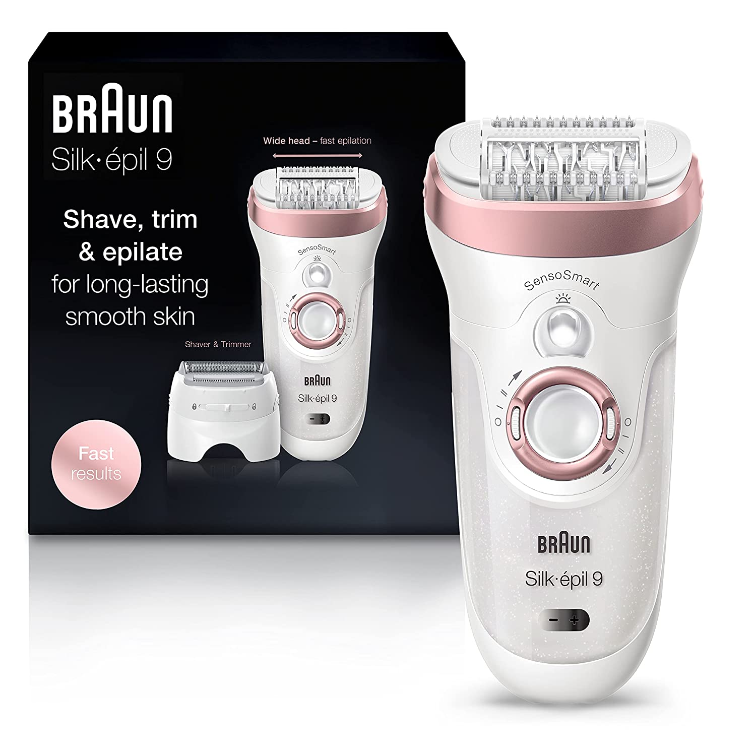 Braun Epilator Silk-épil 9 9-720. Hair Removal for Women. Wet & Dry. Womens Shaver & Trimmer. Cordless. Rechargeable