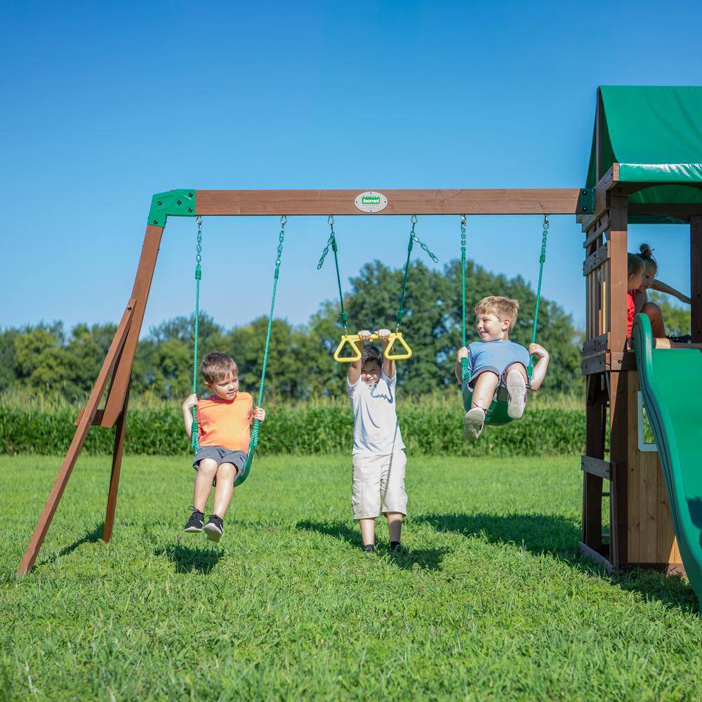 Backyard Discovery 2001022com Lakewood All Cedar Wooden Swing Set