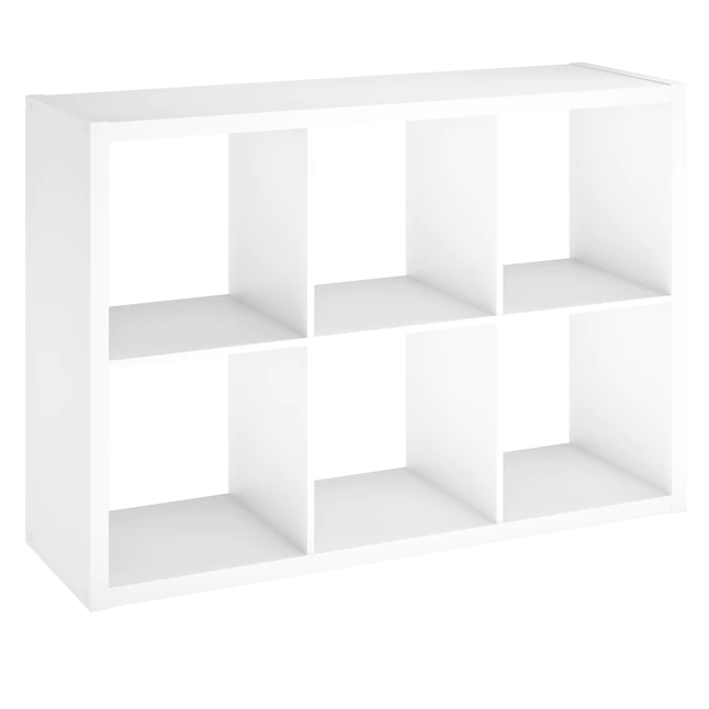 ClosetMaid  30-in H x 43.82-in W x 13.5-in D White Wood Laminate 6 Cube Organizer