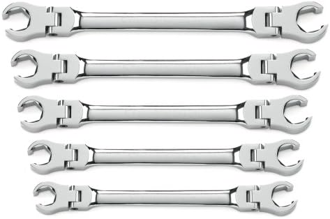 GEARWRENCH 5 Pc. Flex Head Flare Nut Wrench Set. SAE - 81910