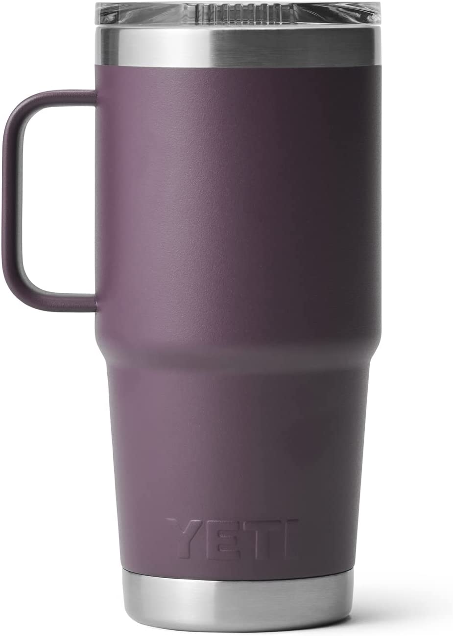 YETI Rambler 20 oz Travel Mug. Stainless Steel. Vacuum Insulated with Stronghold Lid. Nordic Purple