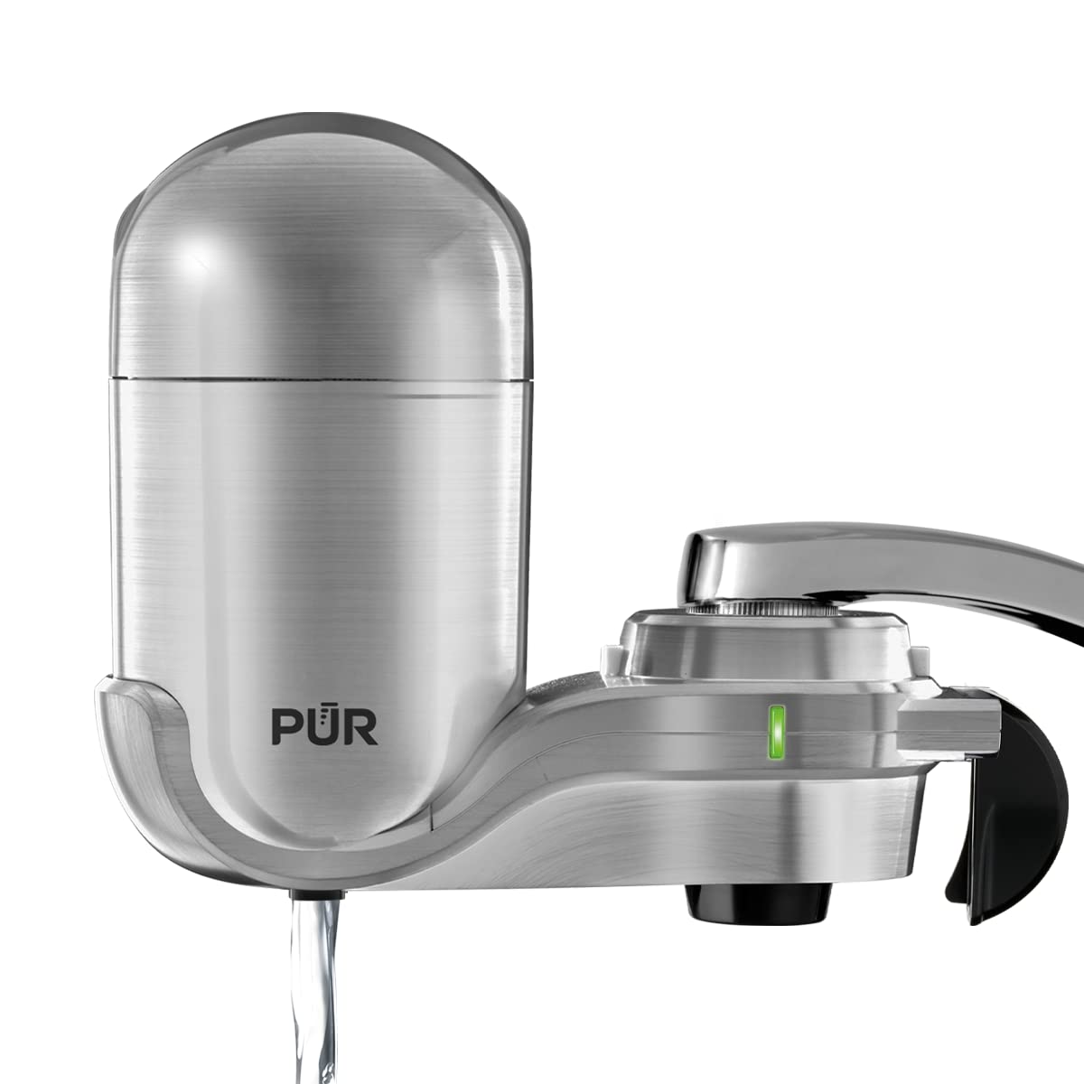 PUR PLUS Faucet Mount Water Filtration System. Stainless Steel – Vertical for Crisp. Refreshing Water. FM4000B