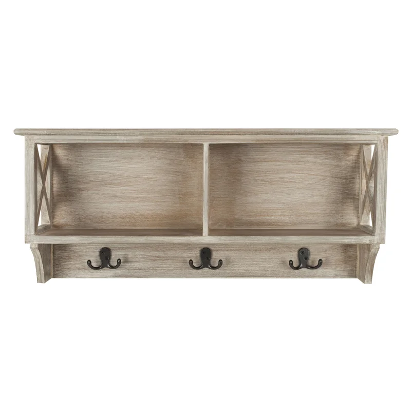 Safavieh Home Collection Freya Grey Hanging Storage Wall Coat Rack. Gray