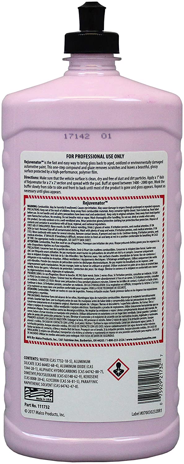 Malco Paint Rejuvenator - One Step Automotive Paint Restoration. Car Polishe. 32 Fl Oz (111732)
