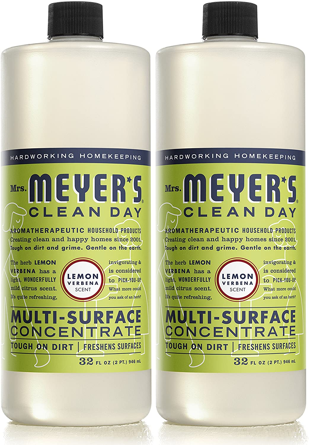 Mrs. Meyer-s Clean Day Multi-Surface Cleaner Concentrate. 32 Oz - Pack of 2