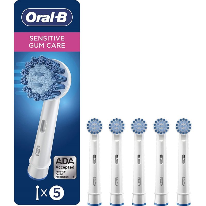 Oral-B Sensitive Replacement Electric Toothbrush Heads. 5 Count. Packaging may Vary