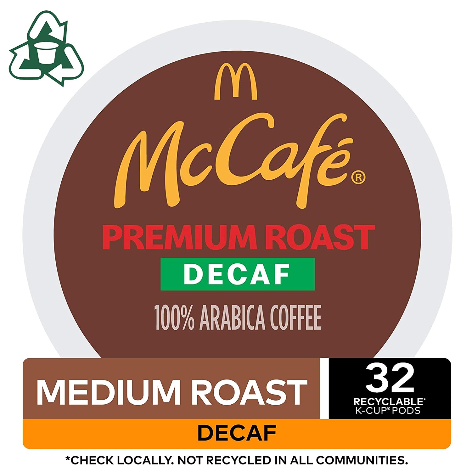 McCafe Keurig Single Serve K-Cup Coffee Pods. Premium Roast Decaf. 32 Count