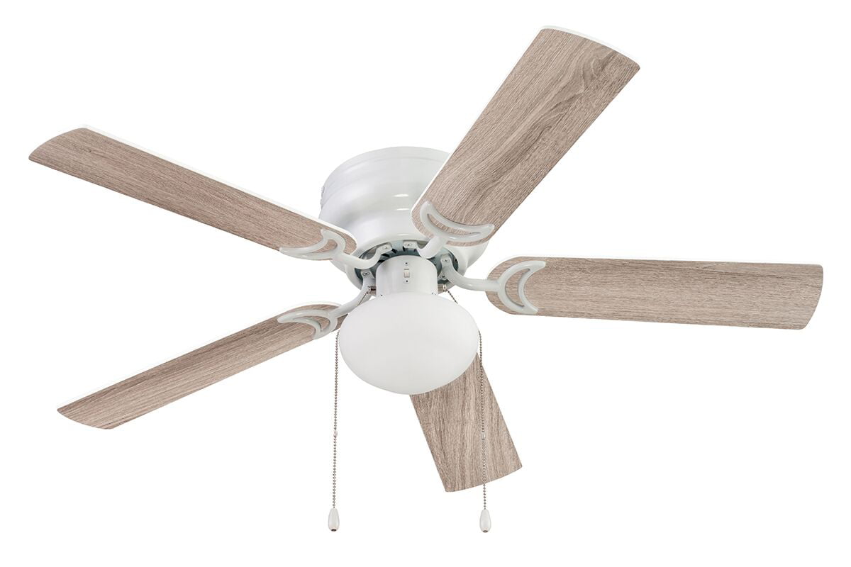 Mainstays 44″ White Hugger Ceiling Fan. 5-Blade