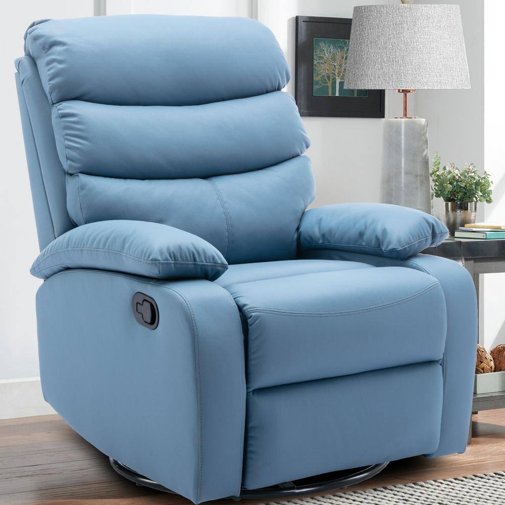 Pinksvdas  Recliner Blue Recliner. Rocking Swivel Recliner Sofa withLiving Room Recliner