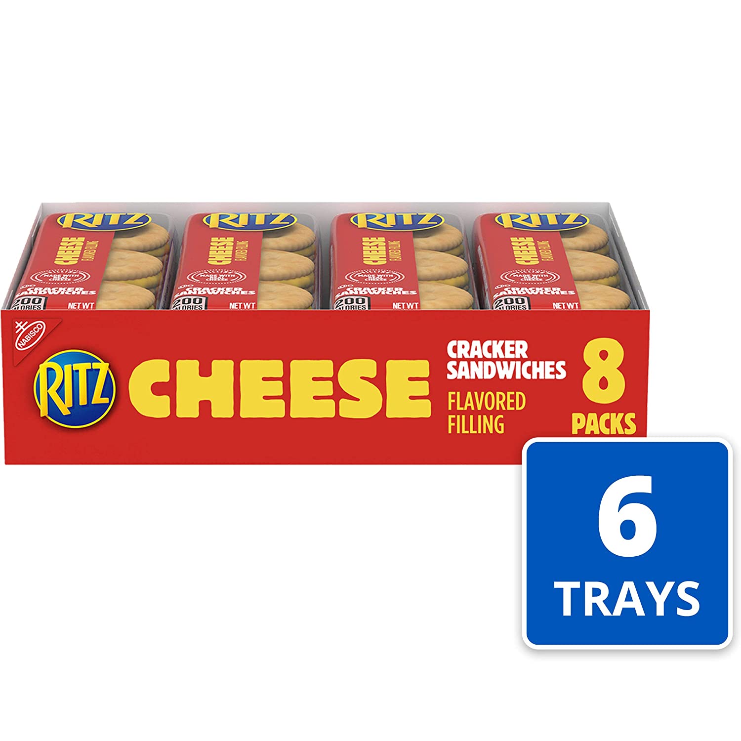 RITZ Cheese Sandwich Crackers. 48 Snack Packs (6 Boxes). 1.38 Ounce (Pack of 48)