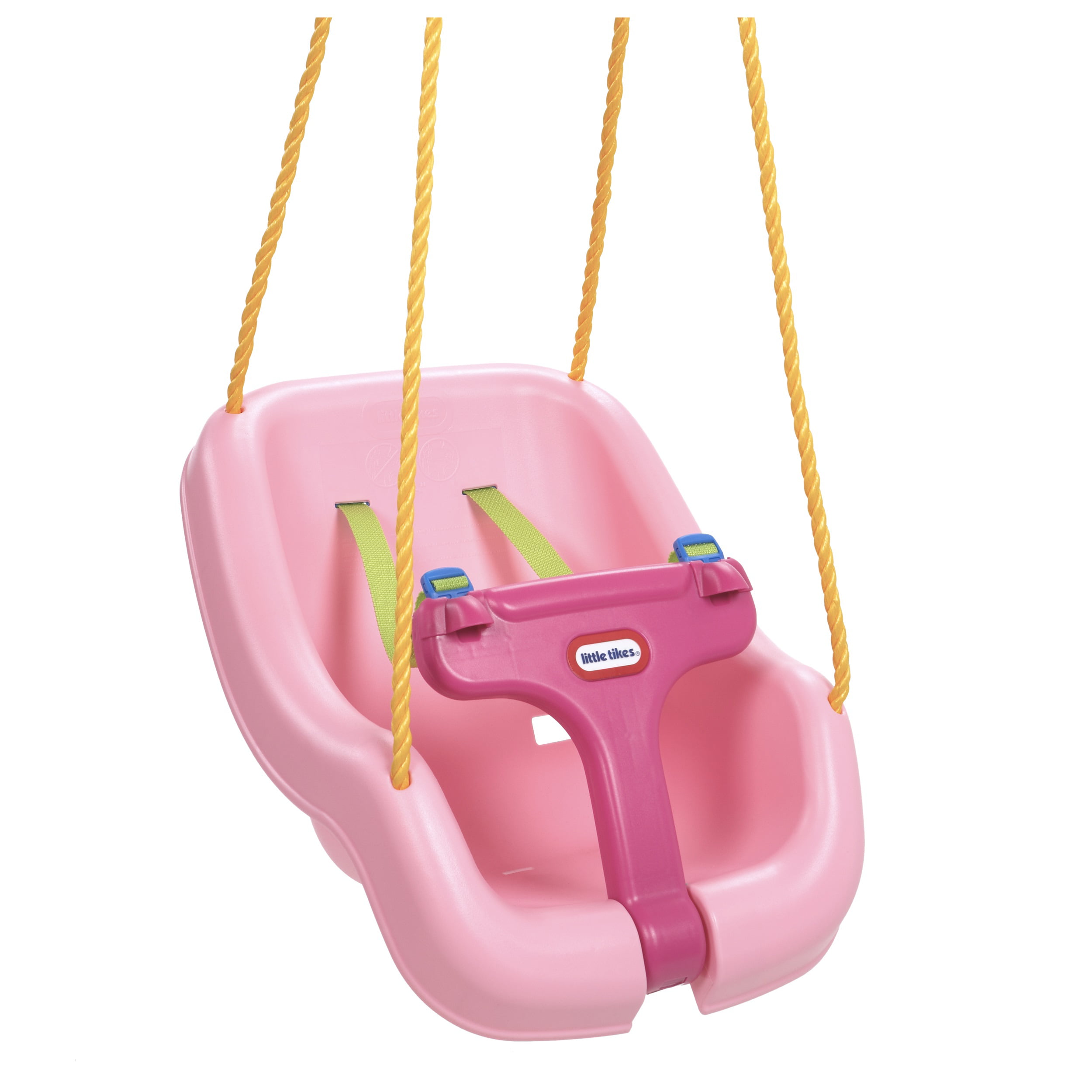 Little Tikes 2-in-1 Snug ‘n Secure Swing with High Back and T-Bar. Pink- Infant Baby Toddler Swing. Outdoor Backyard Play Toy for Girls Boys Ages 9 months to 1 2 3 Years Old