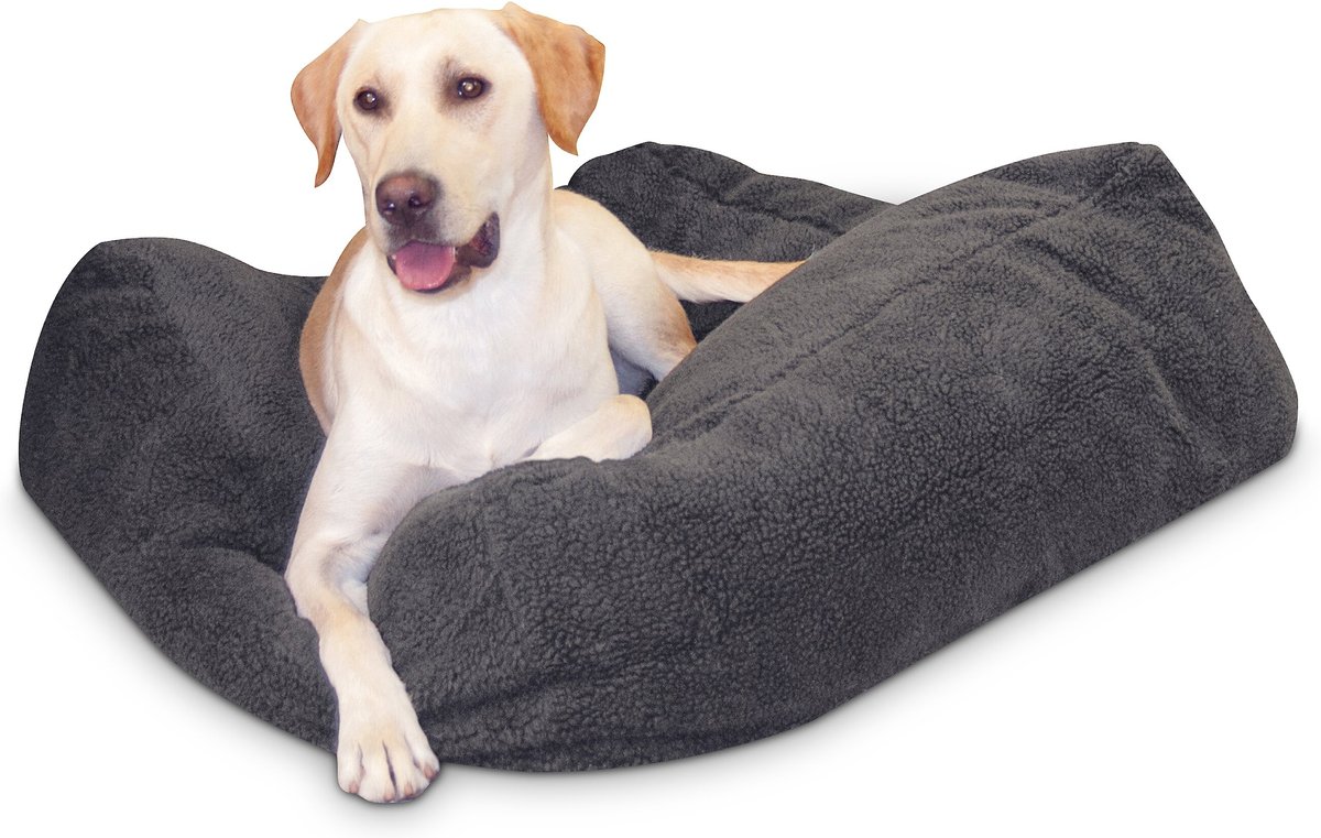 K&H Pet Products Cuddle Cube Pillow Cat & Dog Bed. Gray. Large (32 in x 32 in)