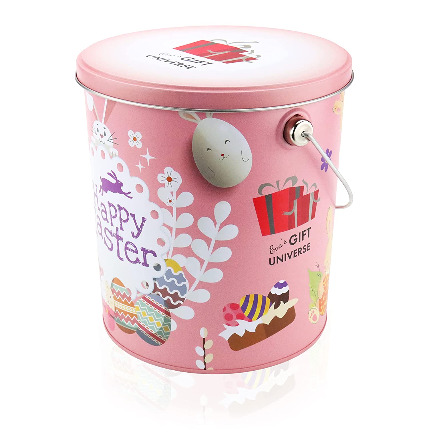 Easter Snack Gift Tin Basket - Easter Candy. Eggs. Easter Chocolates