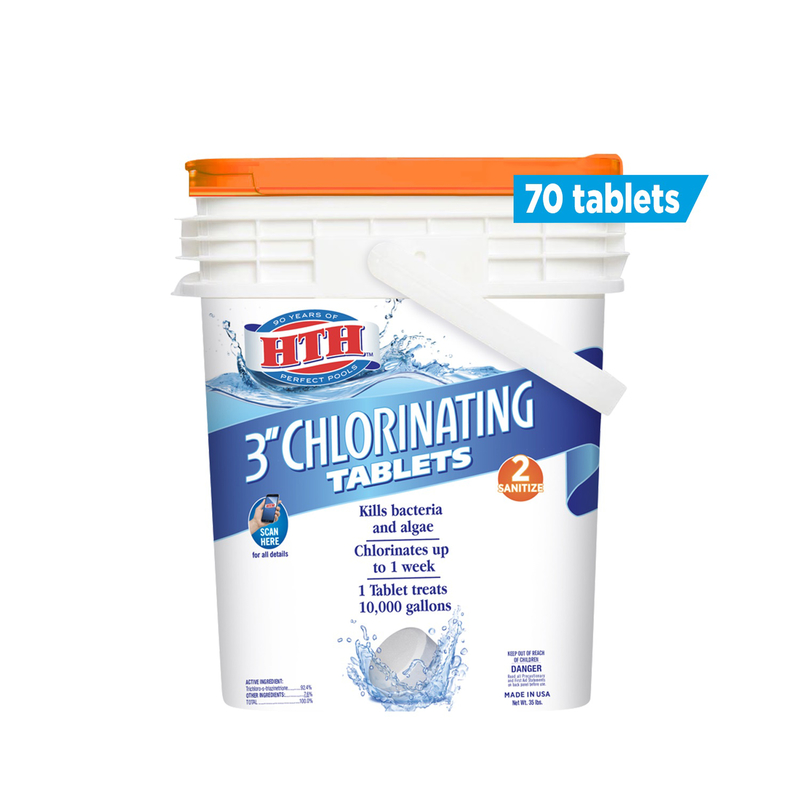 HTH Pool Care Tablet Chlorinating Chemicals 35 lb