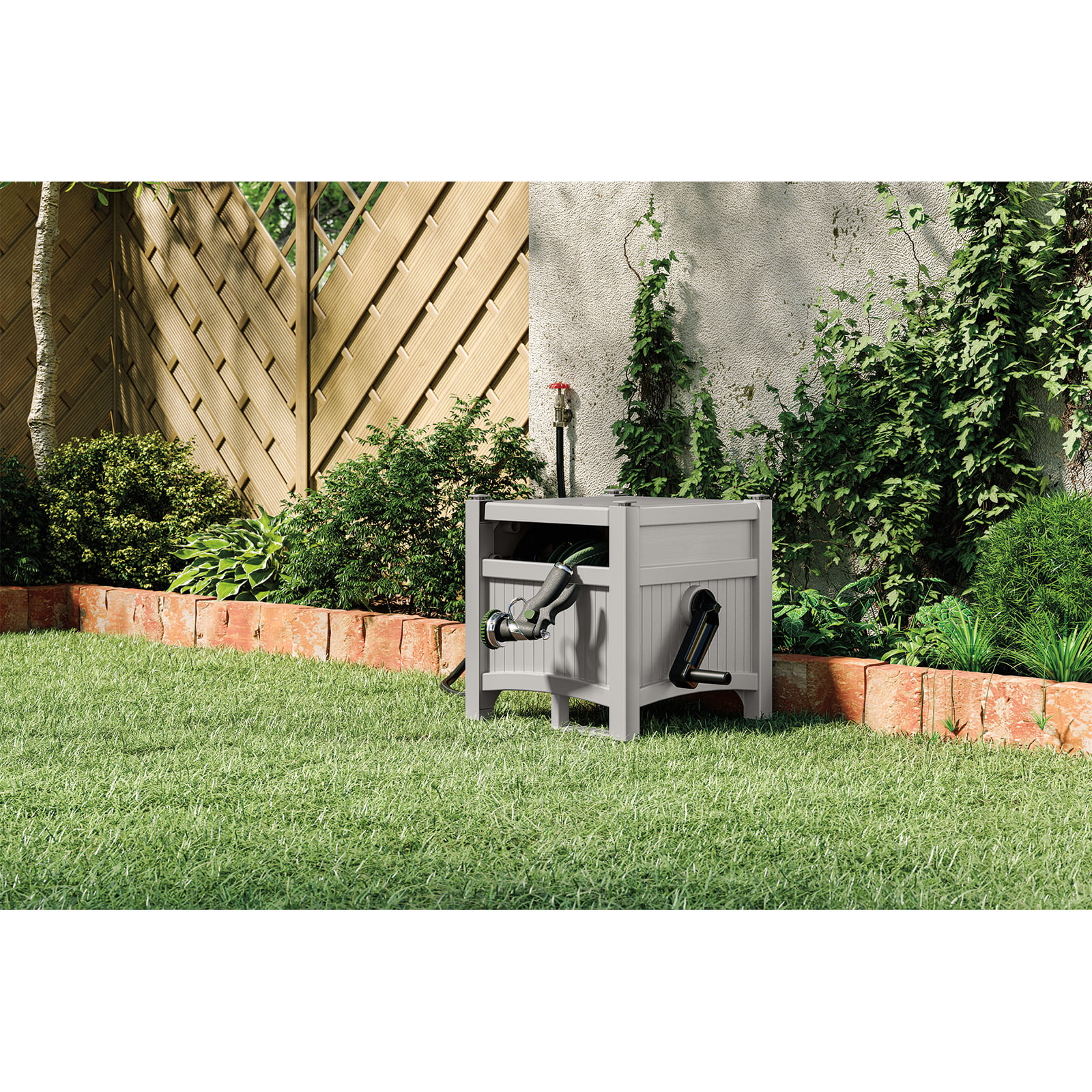 Suncast 100 ft. Hose Hideaway Hose Reel. Gray