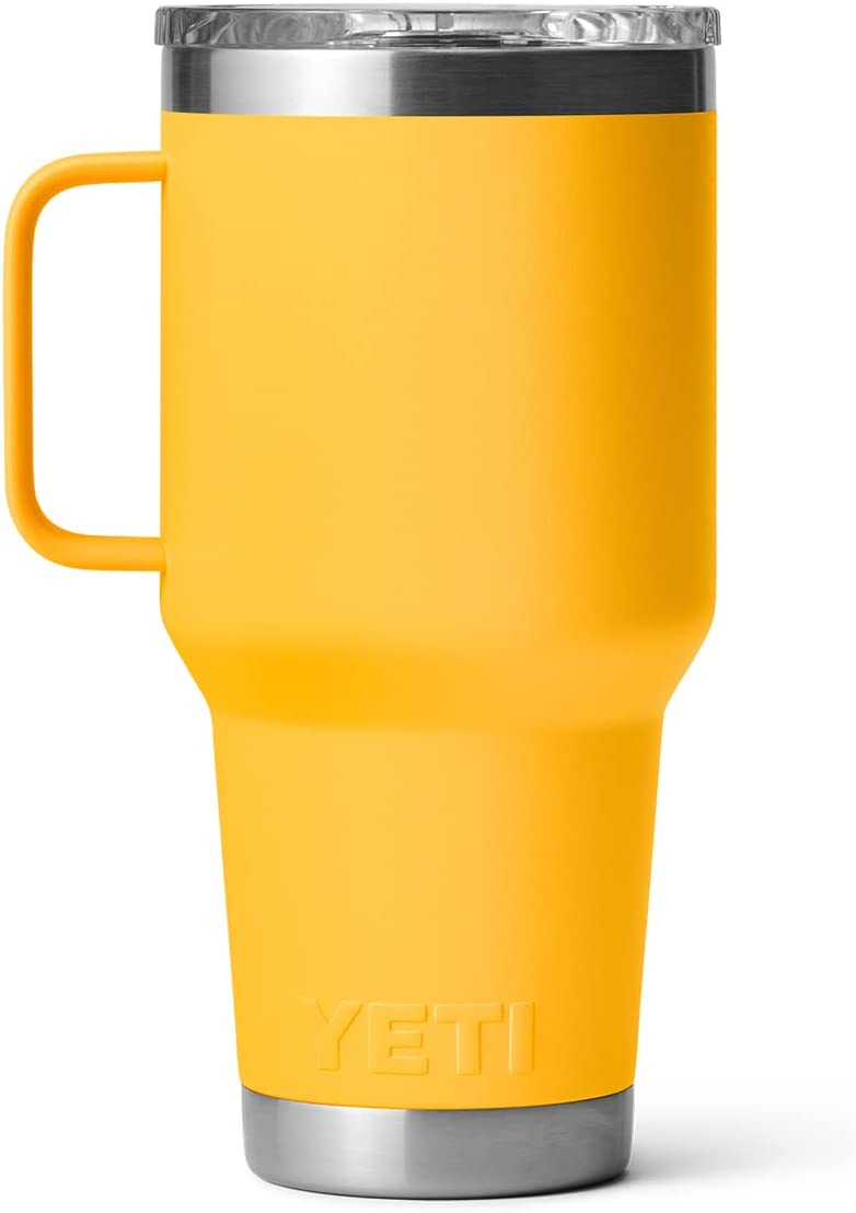 YETI Rambler 30 oz Travel Mug. Stainless Steel. Vacuum Insulated with Stronghold Lid. Alpine Yellow