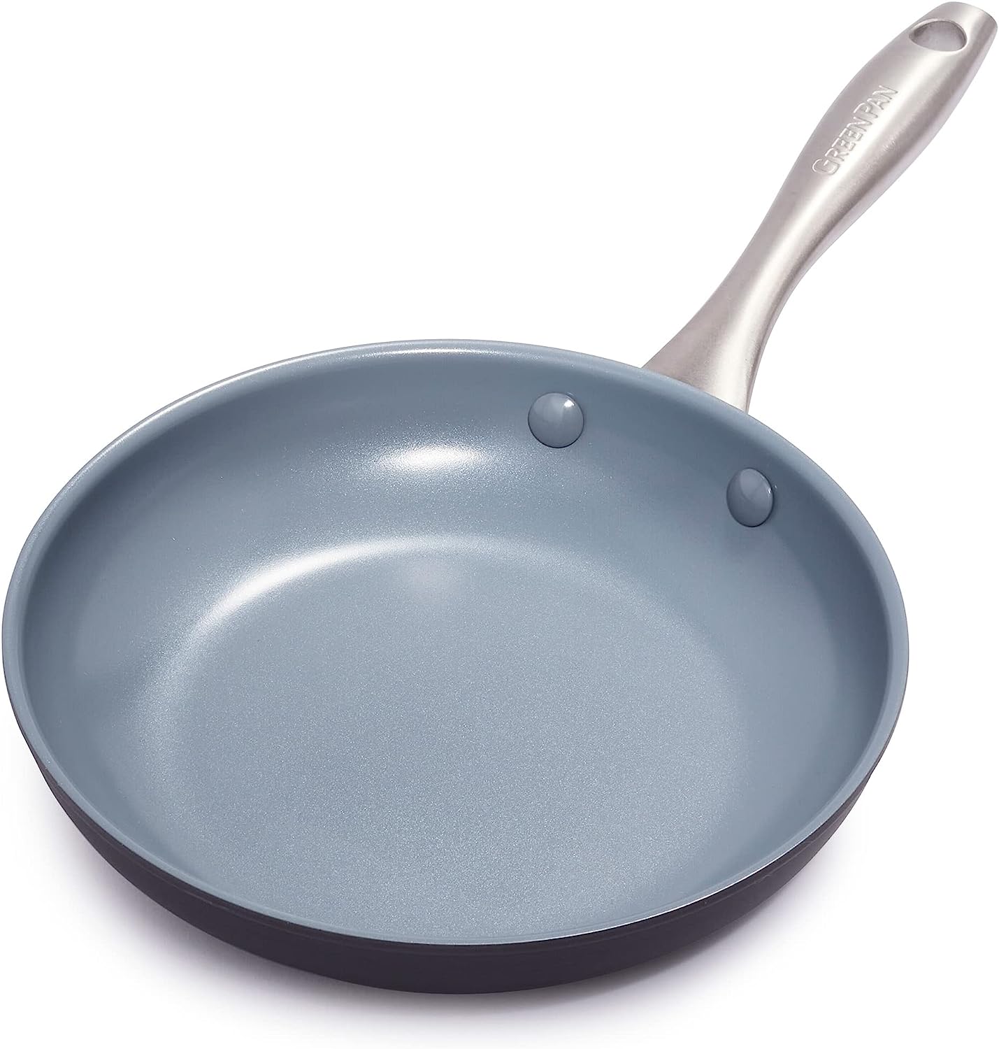 GreenPan Lima Hard Anodized Healthy Ceramic Nonstick 8″ Frying Pan Skillet. PFAS-Free. Oven Safe. Gray