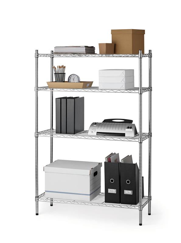 Hyper Tough 4 Tier Wire Shelf Unit Chrome. 1400 lb Capacity