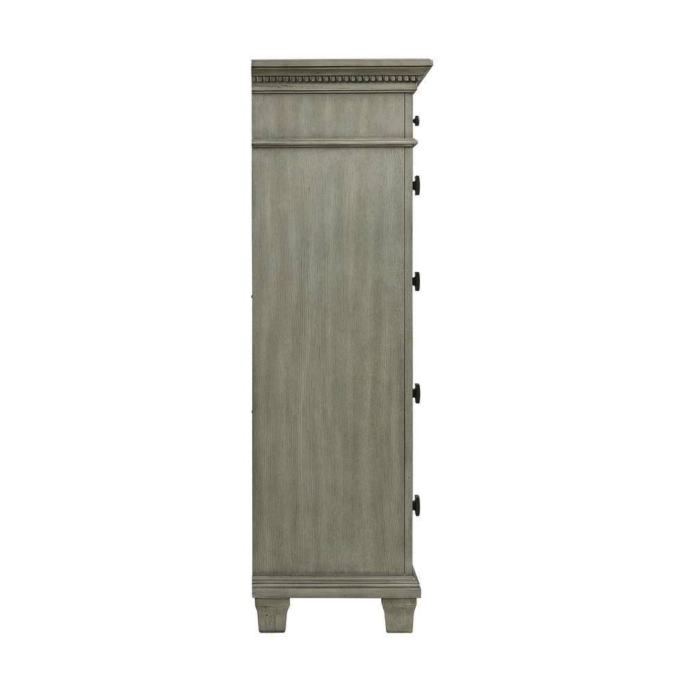 Picket House Furnishings  Clovis 5-Drawer Chest in Grey