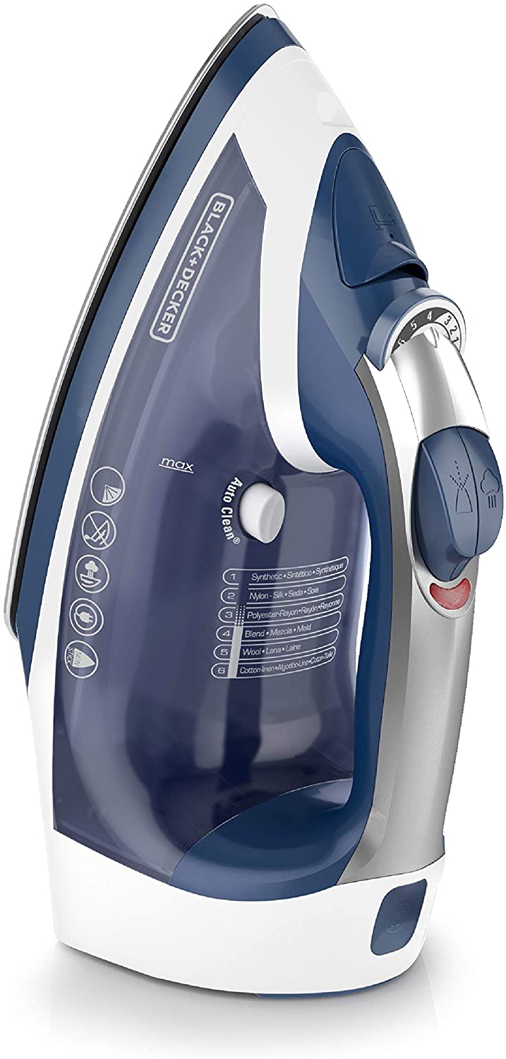 BLACK+DECKER  Blue Auto-steam Iron Automatic Shut-off (1200-Watt)