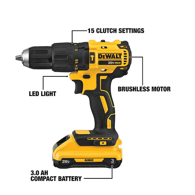 DEWALT DCK274E2 20V MAX POWERSTACK 2-Tool Combo Kit with 2 Batteries. Charger and Tool Bag