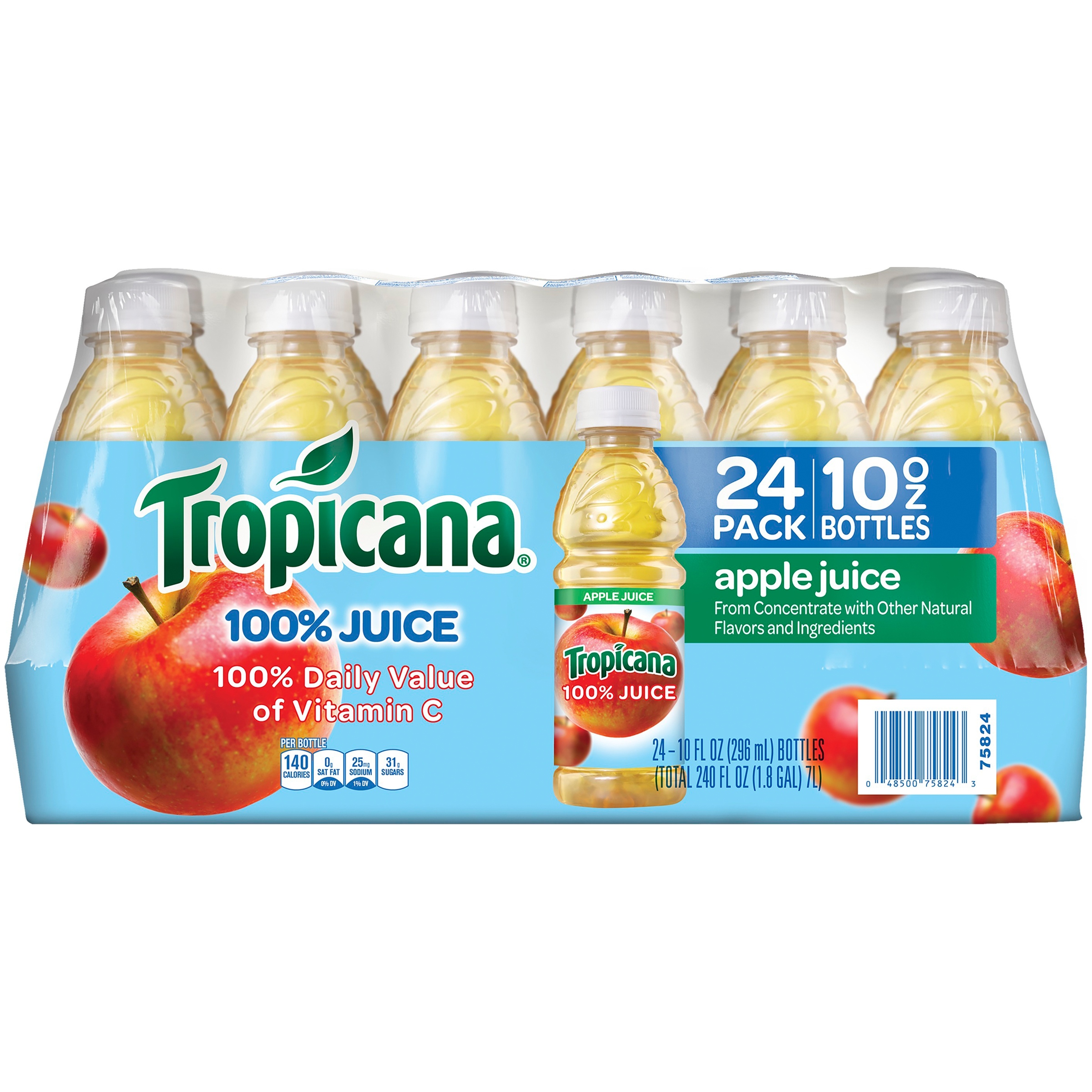 Tropicana 100% Apple Juice - 24/10 Ounce bottles
