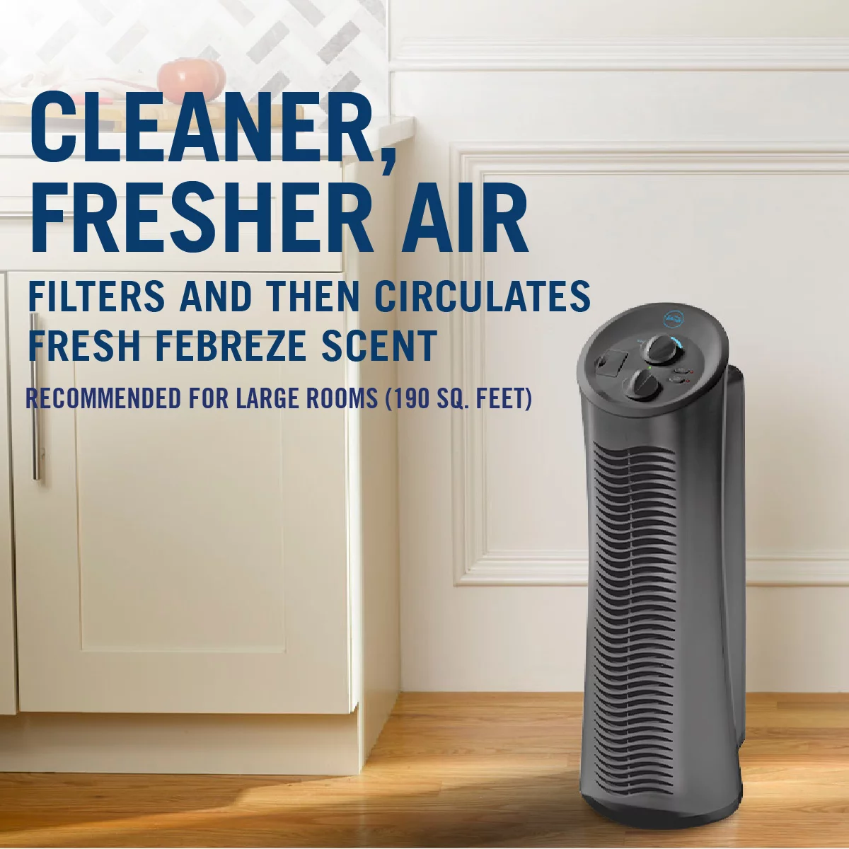 Febreze Tower Air Purifier FHT190V. Gray HEPA Type Filter