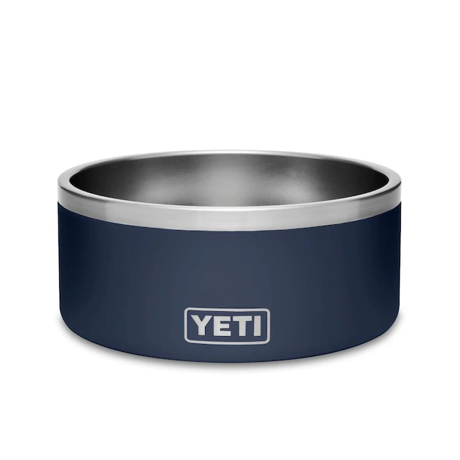 YETI Boomer 8. Stainless Steel. Non-Slip Dog Bowl. Holds 64 Ounces. Blue