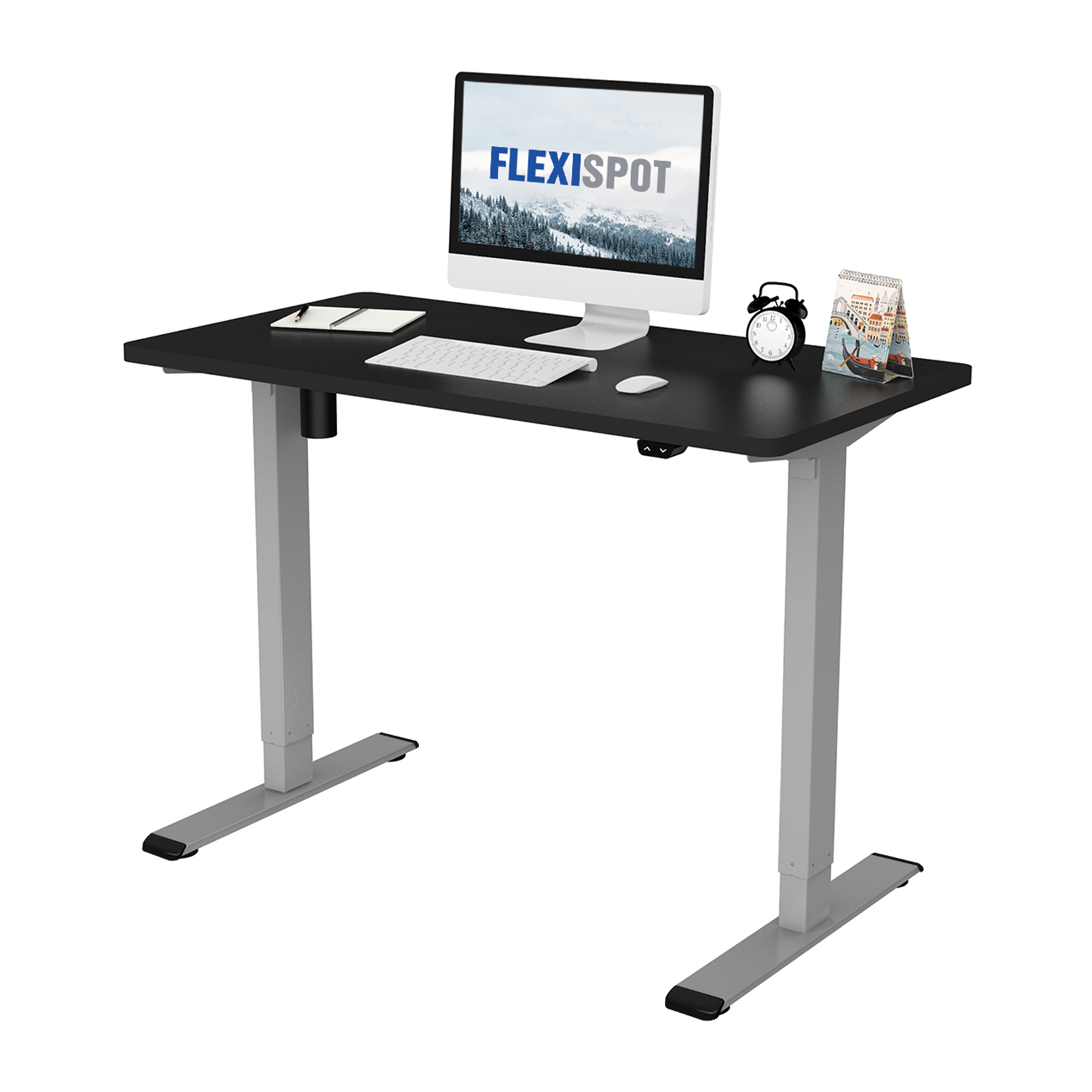 FLEXISPOT 42″x24″ Ergonomic Home Office Electric Height Adjustable Desk Gray and Black