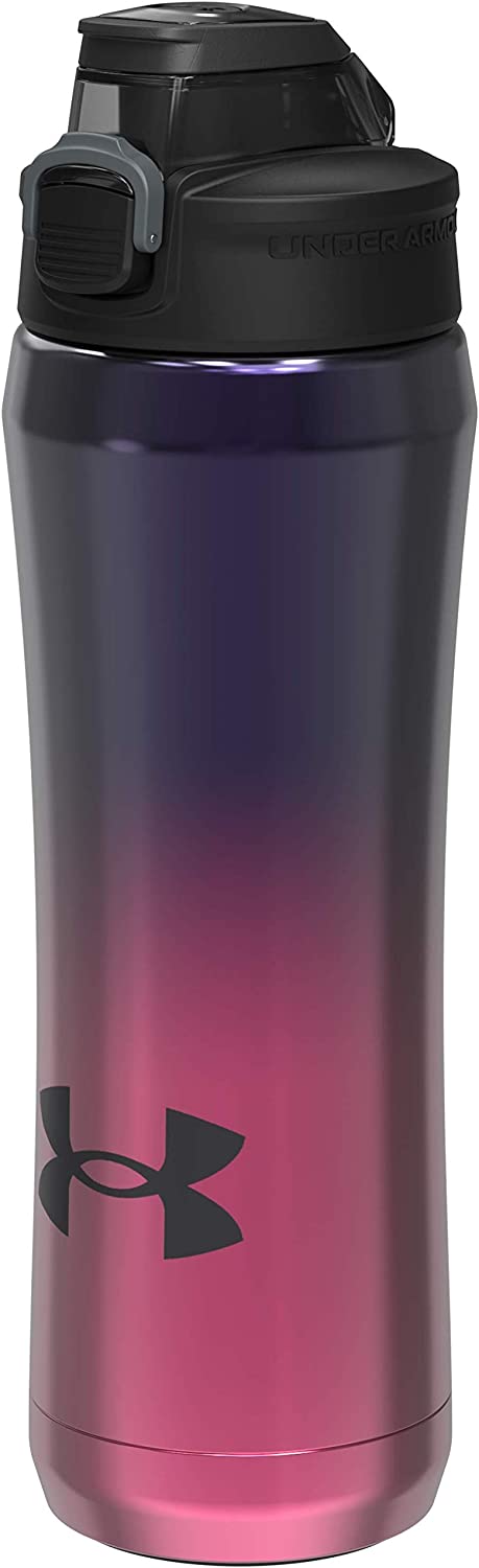 Under Armour 18oz Beyond Gradient Vacuum Insulated Water Bottle. Gradient Cerise/Purple
