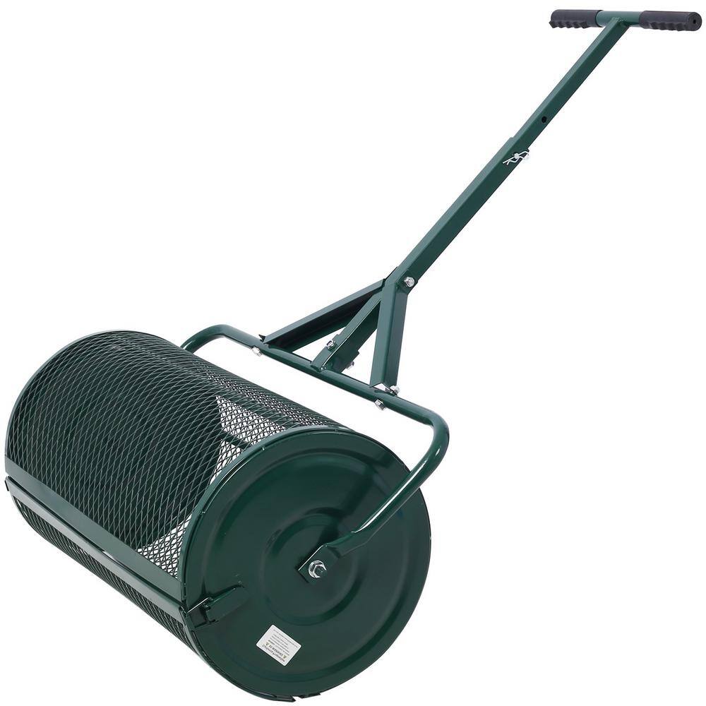 Kahomvis GH-LKW4-057 24 in. Steel Handle Peat Moss Spreader. Metal Compost Spreader Metal Mesh (Dia 15.7 in.)