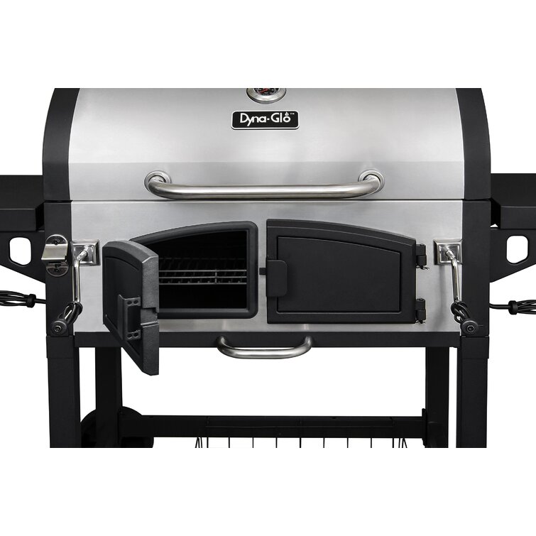 Dyna-Gio 32″ Barrel Charcoal Grill with Side Shelves