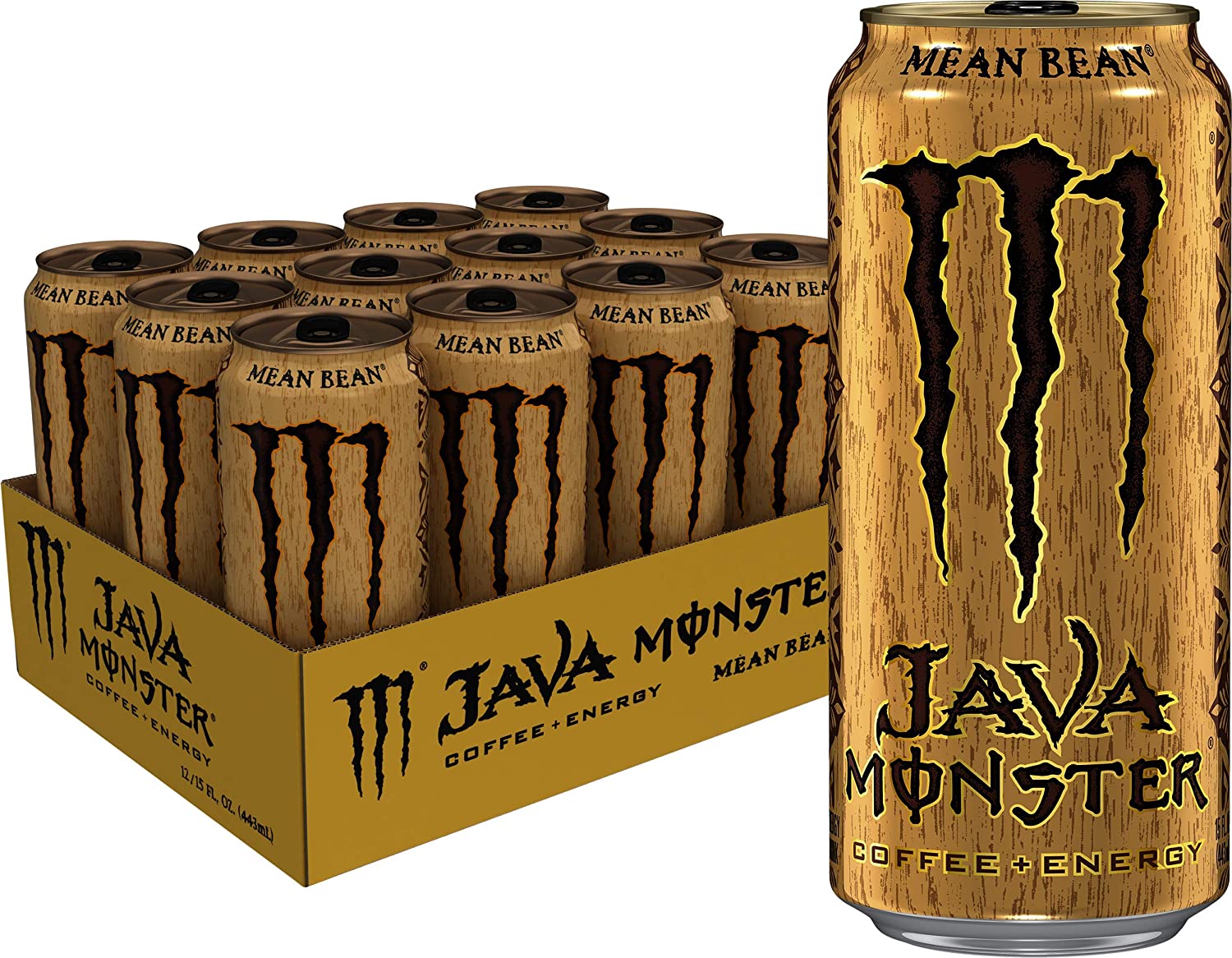 Monster Energy Java Monster Mean Bean. Coffee + Energy Drink. 15 Ounce (Pack of 12)