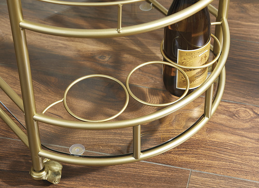 Better Homes Gardens Fitzgerald Gold Metal Bar Cart
