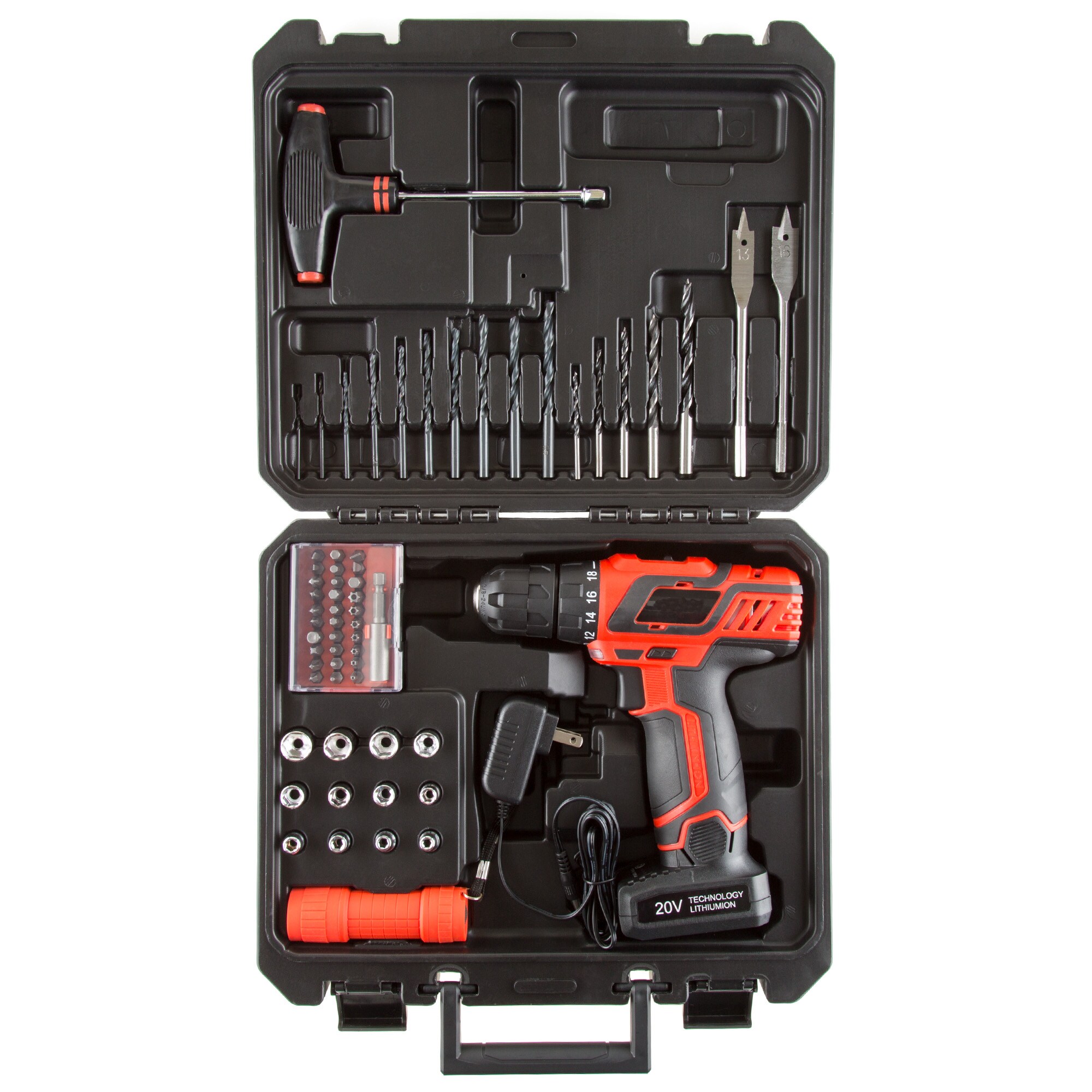Fleming Supply Cordless Drill  set 20-volt 3/8-in Cordless Drill (1 Li-ion Battery Included and Charger Included)