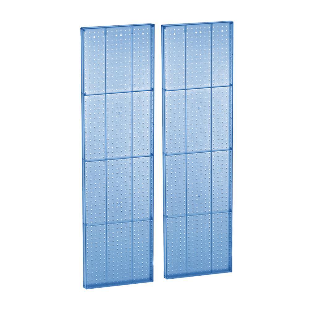 Azar Displays 771660-BLU 63 in. H x 16 in. W Pegboard Blue Styrene 1-Sided Panel (2-Piece)