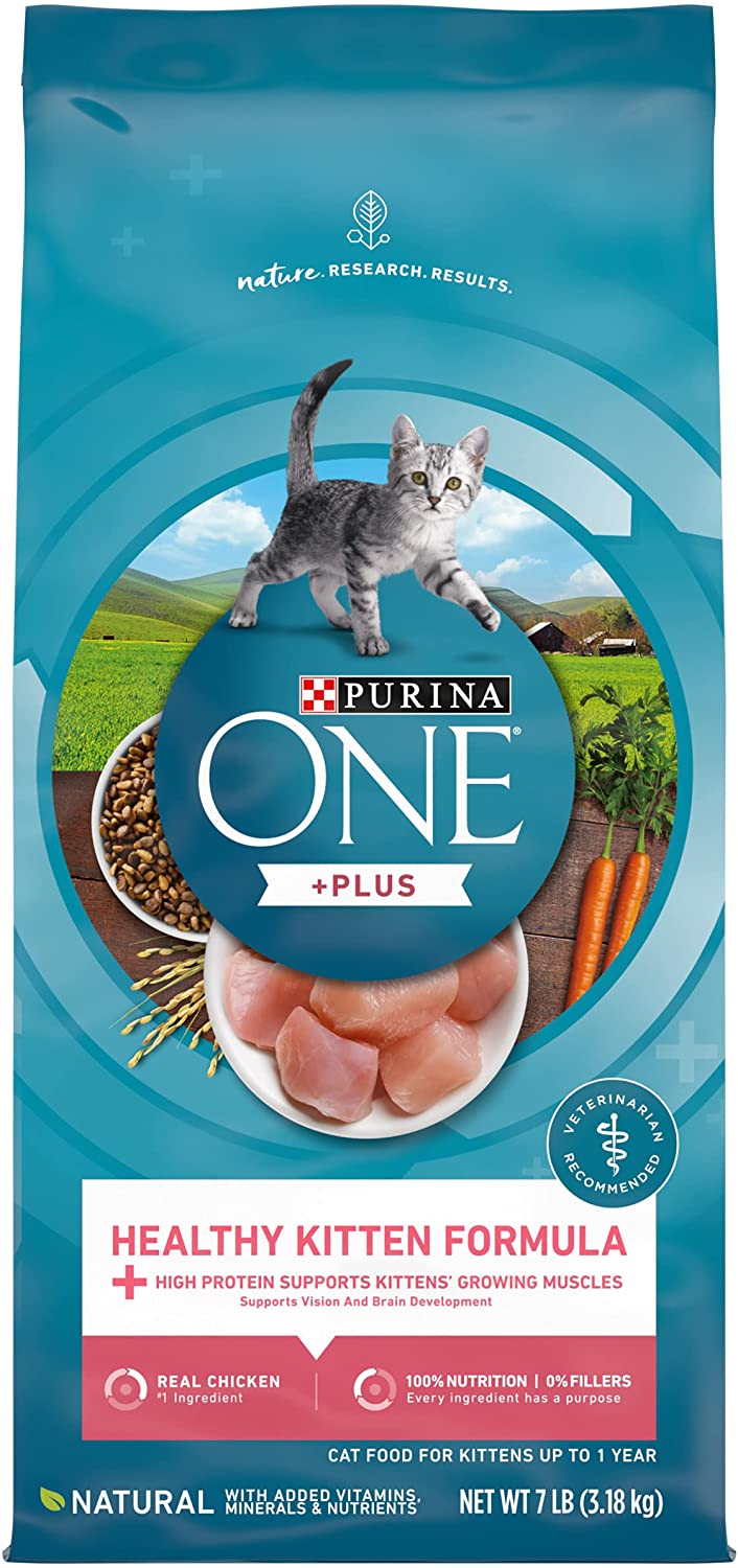 Purina ONE High Protein. Natural Dry Kitten Food. +Plus Healthy Kitten Formula - 7 lb. Bag