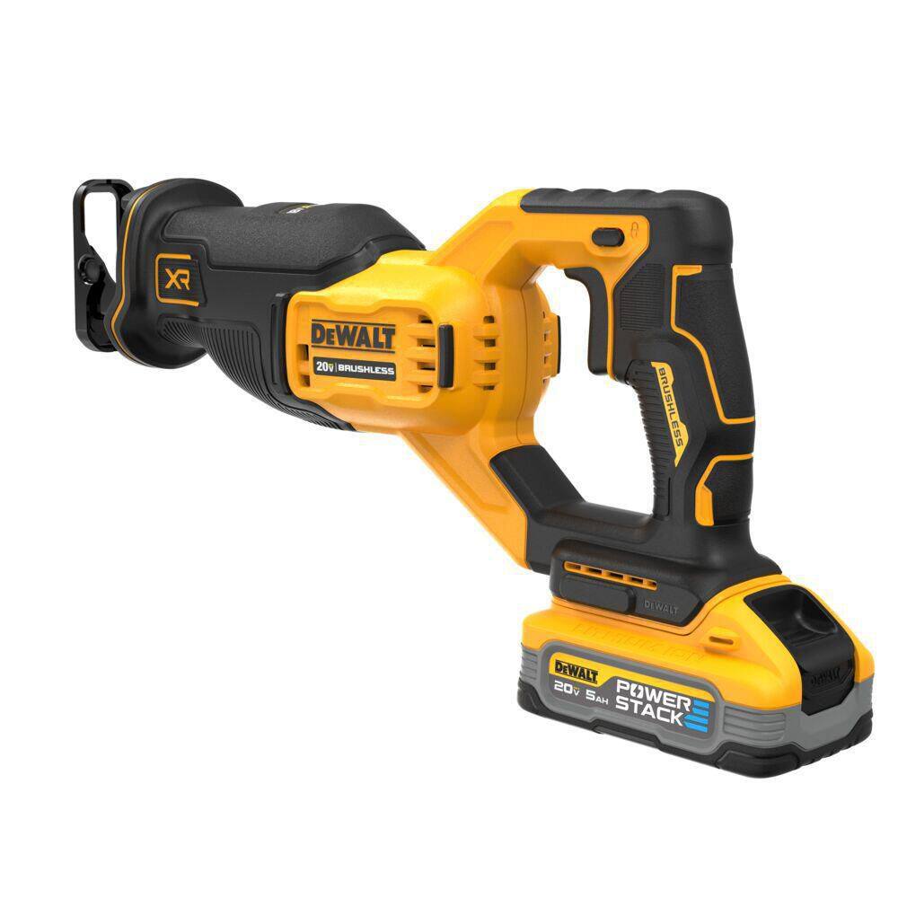 DEWALT DCS382H1 20V MAX Lithium-Ion Cordless Brushless Reciprocating Saw Kit with 5.0Ah POWERSTACK Battery and Charger