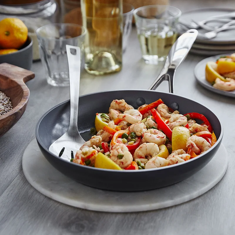 GreenPan Valencia Pro Hard Anodized Healthy Ceramic Nonstick 11″ Frying Pan Skillet. PFAS-Free. Induction. Dishwasher Safe. Oven Safe. Gray