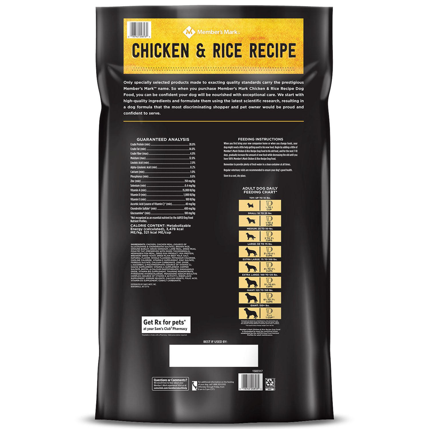 Member-s Mark Exceed Dry Dog Food. Chicken & Rice (35 lbs.)