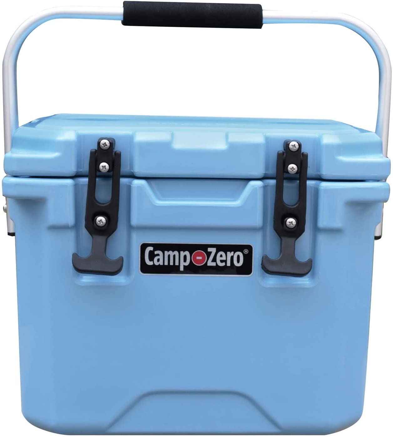 Camp-Zero 10L Premium Cooler | 10.6 Qt. Cooler with 2 Molded-in Cup Holders and Folding Aluminum Handle (Blue)