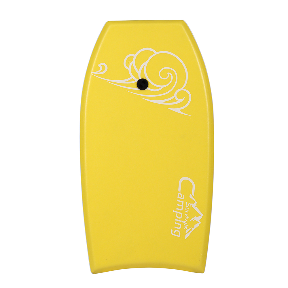 QHTT 41in 25kg Surfboard XPE Bodyboard with Leash for Kid Youth Water Sports Yellow