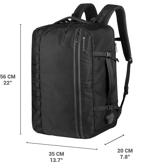 Nordace Henge – 45L Carry-on Backpack. Black